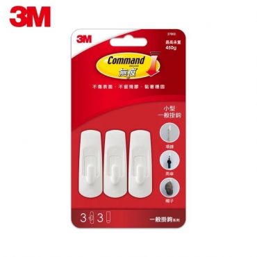 3M 無痕掛鉤中型掛鉤 3入 27001