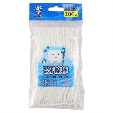 粉彩小兔 扁線牙線棒100入