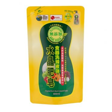 南僑水晶水晶肥皂食器洗滌液體洗碗精補充包800ml (低泡沫好沖洗省水)