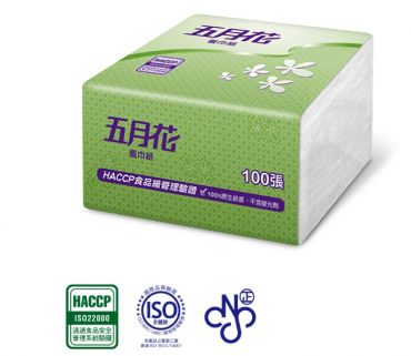 五月花 13吋餐巾紙100張x24包