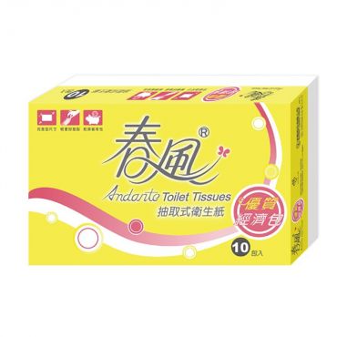 春風抽取式衛生紙-輕巧包 100抽X10包/袋