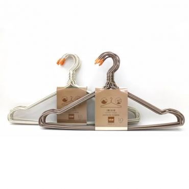 UdiLife 小鐵/帥帥浸塑鐵衣架 10入